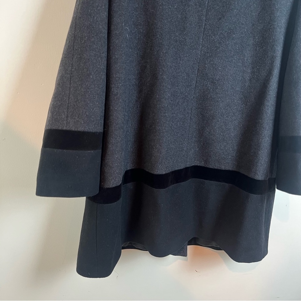 Forecaster Lambswool Velvet Black Peacoat Coat Size 16 Fur Hooded Pockets - Picture 9 of 15